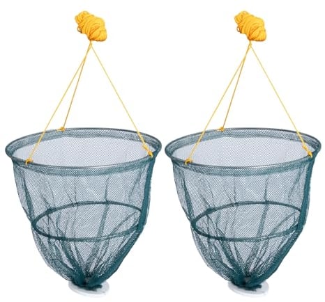 FiNeWaY@ CRAB FISH CRAYFISH LOBSTER DROP NET with BAIT CLIP & ROPE - SAFE CRABBING (SET OF 2)