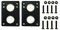 VJ Longboard-Skateboard-Riser-Pads, 12 mm, schwarz, mit Skateboard-Schrauben, Hardware BK 4,4 cm (12 mm Erhöhung mit 4,4 cm Schrauben)