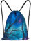 Hanessa Jutebeutel mit - Blaue Äste - Art Kunst Motiv Aufdruck Sportbeutel Tüte Rucksack Beutel Tasche Gym Bag Gymsack Hipster Fashion Sport-Tasche Einkaufs-Tasche
