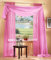 Gardinen Set, 2 x Schlaufenschal Voile, transparent, 245x140, Rosa, 1 x Voile Querbehang, Freihanddeko, 140x600, Rosa, 61000560