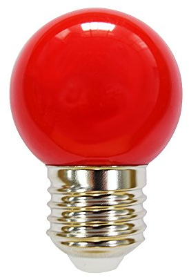 NCC-Licht LED Leuchtmittel Tropfen Kugel 2W E27 360° ROT auch Außenbereich