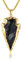 COAI Geschenkideen Lange Kette aus Rohem Schwarzen Obsidian Dragonglass Pfeilspitze Anhänger Halskette für Damen und Herren