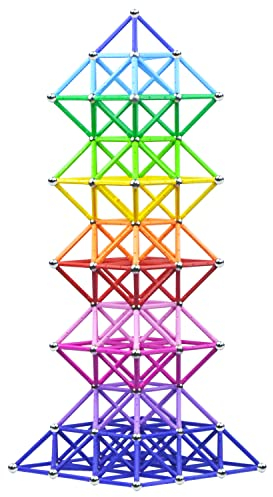 Veatree 160 Stücke Puzzle Magnetische Bausteine Spielzeug Magnet BAU Bauen Kit Bildung Spielzeug für Kinder Spielen Stacking Spiel mit Magnetischen Ziegeln und Sticks