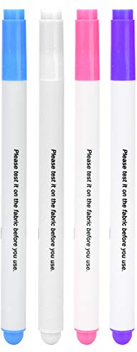 schneiderkreide stift, 4 Stück verschwinden wasserlösliche Stoff löschbaren Stift Lederhandwerk Schneiderstift zum Quilten Schneiderei Nähen Markieren Tracing