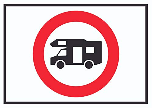 HB-Druck Wohnmobil Durchfahrt verboten Symbol Schild A5 (148x210mm)