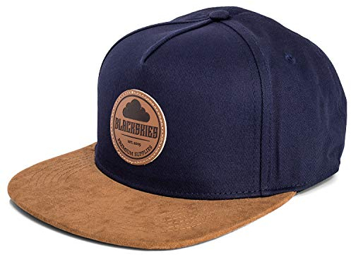Blackskies® Pathfinder Snapback Cap | Schirm Unisex Premium Baseball Mütze Kappe Basecap Verstellbar One Size - Blau Beige