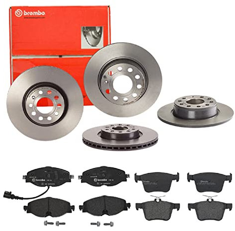 Bremsen Set Bremsscheiben Bremsbeläge Brembo vorne hinten für für VW Golf 7 - Sportsvan