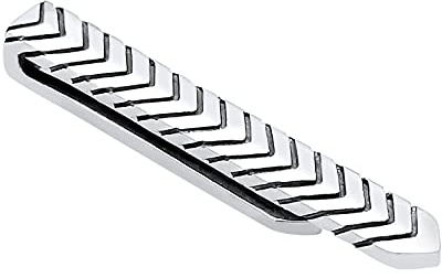Kuzzoi Herren Krawattennadel mit V-Linien Struktur, Krawattenklammer (5 mm) poliert für Normale Krawatten, Krawattenschmuck für Männer im lässigen Look