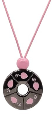 ZAG STORE - womens Miraculous Ladybug - Mouse Transformation Necklace, Metal Zinc