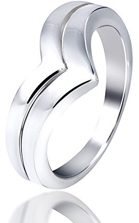 Materia Damen Ringe Silber 925 modern - Silberring geometrisch SR-72-59