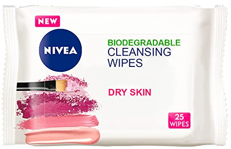 NIVEA Lingettes nettoyantes biodégradables sèches 25ST