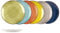 H&h set 12 piatti piani caribe in stoneware colori assortiti cm 26
