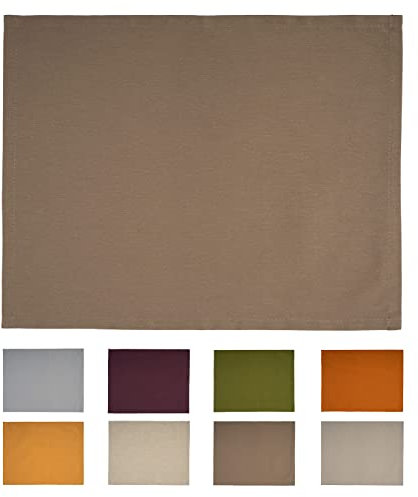 beties „Wunschton“ Platzset ca. 35x45 cm - Tischset, Platzdeckchen in großer Farbauswahl – EIN idealer Begleiter in unifarben (deep-Taupe)