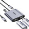 SSK Adaptateur USB C vers Double HDMI 4K/60Hz avec Charge PD3.0 100W, Adaptateur 4 in 1 multiport USB 3.0 Type-C vers HDMI -Compatible Thunderbolt 3 MacBook Pro Air Lenovo Dell HP Chromebook