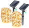Solar Lichterkette Außen, 2 x 17M 150 LED Außen Lichterkette Kupferdraht Solarlichterkette Warmweiß Wasserdicht 8 Modi Weihnachtenlichterkette für Garten, Balkon, Hochzeit, Terrasse, Party Deko
