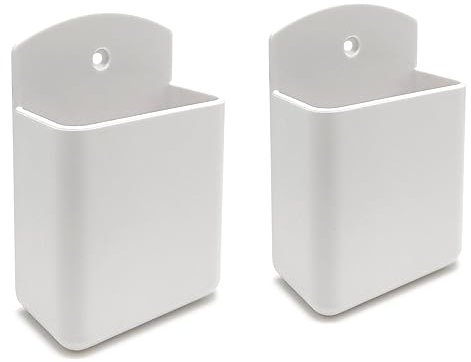 Hozzwhoo TV Air Conditioner Remote Holder, Self Adhesive Remote Control Holder Wall Mount Media Storage Box for Home Office Bedroom Living Room(2Pcs)