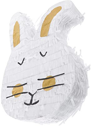 Garneck Stereo-piñata Hängender Osterhase Nettes Ostern- Kaninchen- Pinata Osterparty-kaninchen-pinata ?e Bunny Pinata. Easter Party Supplies. Papier Kind Weiß Partybedarf Ei-form