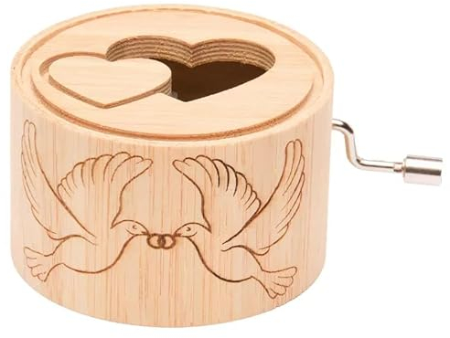 Spieluhr aus Bambus mit der Melodie: Hochzeitsmarsch von Felix Mendelssohn-Bartholdy - music box von Kurbelwerk green-line, Love-Edition,