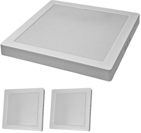 ZONE LED SET - 24W LED-Panel Aufputzmontage, Deckenlampe, Kunststoff, Deckenleuchte, IP20, Quadrat, 28,9 cm, Warmweiß, 3000K, 2-er Pack
