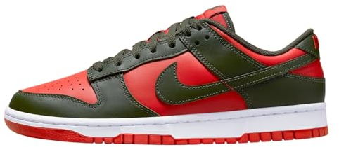 NIKE Sportswear - Turnschuhe Dunk Low Retro BTTYS aus Leder, rot-kakis-weiß (8.5)