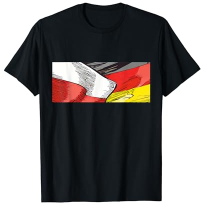 Flagge von Polen und Deutschland als Wappen Deutsch Polen T-Shirt