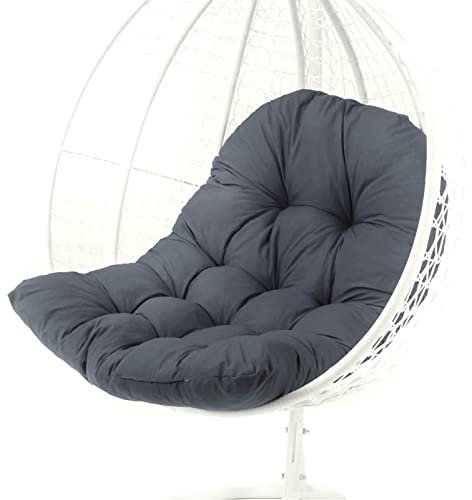 Tuxxjzm Dickes Hängekorb-Stuhlkissen, Eierstuhl-Kissen, Rattan-Hängesitzkissen für Garten, Outdoor, Indoor, vielseitige dicke Gartenstuhl-Matte, Schaukel-Hängesessel-Kissen