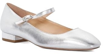 Dune London Ladies HABBS Low Heel Mary Janes Size UK 8 Flat Heel Ballet Pumps Silver