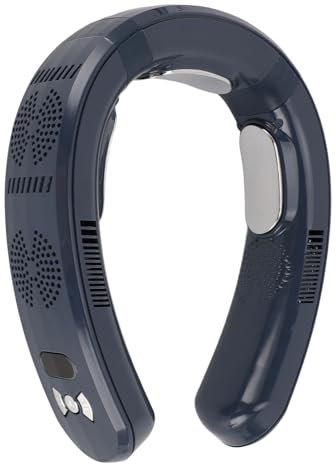 Dpofirs Aire Acondicionado para el Cuello, Ventilador Portátil para el Cuello de 6000 MAh, Flujo de Aire de Refrigeración, Ventiladores para el Cuello USB, Portátil, Recargable con 3