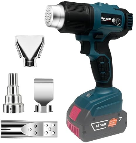 Bycpower - Pistola ad aria calda per sistema Bosch Professional da 18 V, 1022 ℉ per saldatura di tubi termoretraibili, elettronica, resina,