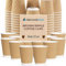 Nationwide Paper 100 bicchieri di carta Kraft ondulati a 3 strati, usa e getta, isolati, per tè, caffè, cappuccino, bevande calde, marrone