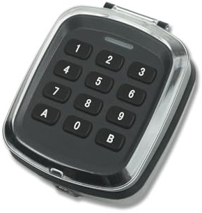 Funk Codetaster Sommer 868 MHz kompatibel in anthrazit. Ersetzt Entrapin Codeschloss Garagentor kompatibel mit tx03-868-4 Sender 4020 Zahlencode Zahlenschloss Tastatur Garagentorantrieb