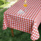 Romanstile Wachstuchtischdecke 140x180 cm Weiß und Rot kariert rechteckig Tischdecke Outdoor Wetterfest PVC Tischdecken Plastik Landhausstil deko für Sommer,Frühling,Oster,Party,Esstisch,Garten,Balkon