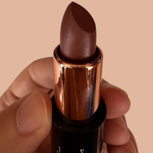 NBY by Panida Lippenstift, Lipgloss, Lipliner - Set 3 in 1 Set, Leicht Abwaschbar, Langhaltender Lippenstift für den perfekten Look (Braun)