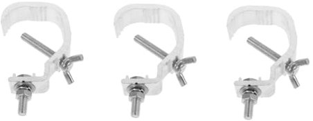 SOLUSTRE 3St Balkenlichthaken Traversenlicht Befestigungszubehör Lichtklemme Pod-Lichter Lichthaken für Traversen Decke aus Strahlerklemmen schwere leichte Klemmen Aluminiumlegierung Silver