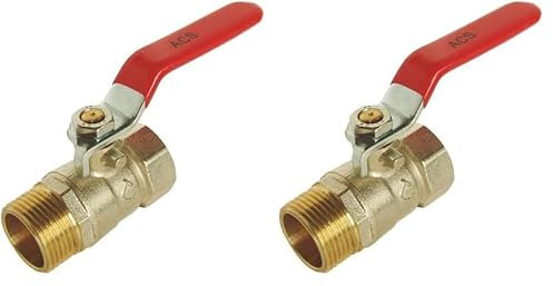 Vanne à sphère MF 15/21 - manette plate (Lot de 2)