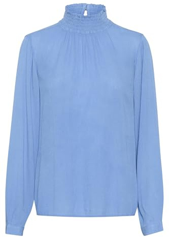 KAFFE Langarm-Bluse Trine Damen Bluse Stehkragen Langarm Elegant Shirt 46, Ebb and Flow