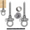 WWFFEN 180° Schaukel-Schraubhaken,140mm Edelstahl Schaukel Aufhängung Hängesessel mit Lagern für Holzbalken Deckenhaken,Spielplatz Yoga Hängematte,2pcs/675kg Kapazität