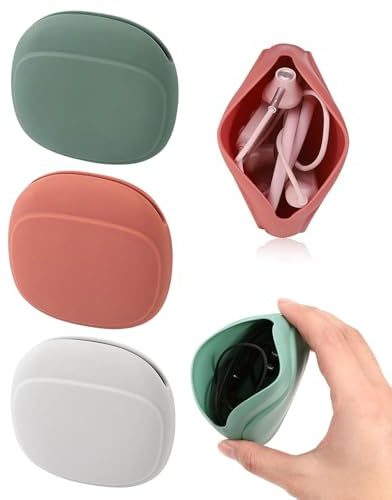 MYGLOAR estuche para auriculares de 6 piezas, protector de silicona, mini bolso impermeable y suave para auriculares