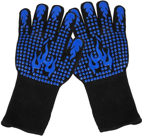 Hoement Thermal Insulated Gloves Oven Glove Liners for Men Heatproof Bbq Grill