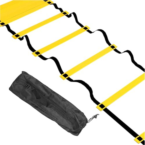 Speed Ladder - Agility Ladder for Footwork Training, Soccer, Fitness, Exercise, Sports Workout, Balance Training Tool for Athletes, Adjustable Training Ladder, Soccer Training Ladder