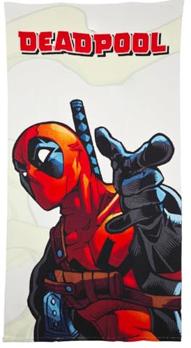 Aymax Marvel Deadpool Strandtuch 70x140 cm – Mikrofaser Badetuch für Erwachsene & Kinder – schnelltrocknendes Comic-Handtuch für Strand, Pool & Freizeit