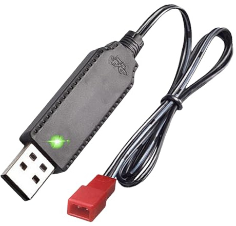 3.7V USB Charger Cable with JST-2P Plug Compatible Drone Battery RC Car RC Plane RC Boat and Other Remote Control Toys for Universal 3.7V Lipo Battery (1)