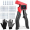 Kit Cheville Métal avec Pince, Trousse d'Outils Réglage pour Ancrage Mural Creux, 30 Chevilles pour Cloison Creuse (5 Tailles), avec Gants de Travail, Outil Manuel pour Placo, Contreplaqué