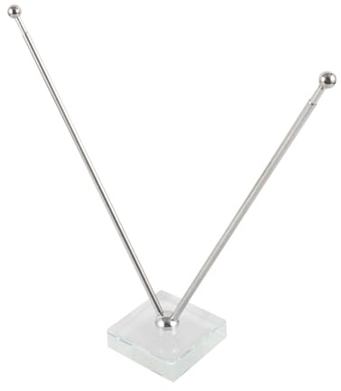 SEWACC Support de Drapeau de Bureau Acier Inoxydable V Shape avec Base Cristal pour Décoration de Bureau et Réunions