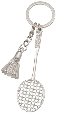 DONWOIE Badminton Schlüsselanhänger – Sportliches Schlüsselband Taschenanhänger für Spieler mit Schläger & Federball Anhängern, Coole Schlüsselringe Geschenk für Badminton Fans