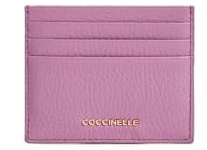 Coccinelle Jellyfish Kreditkartenetui aus weichem Metallic-Leder, 10 x 8,5 x 0,5 cm, mit RFID Safe