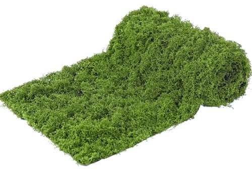 Kunstmoos zum Dekorieren Quadrat Moosmatte Künstliches Moos Tischläufer | Kunstmoos zum Basteln Fake Dekomoos Bastelmoos Moos Deko für Wand Modellbau Krippe Aquarium Miniatur Garten Deko