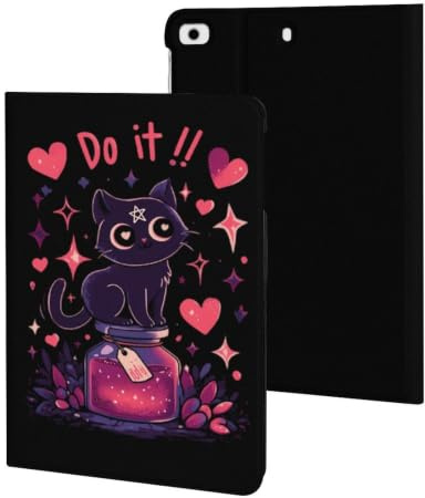 Evil Black Cat Cute Tablet Case Compatible with iPad