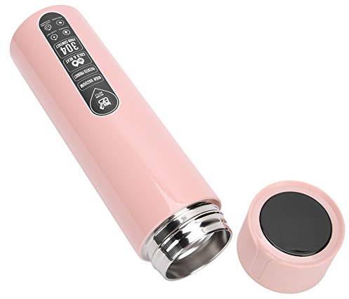 Generic Bouteille D'eau Intelligente Isolée Sous Vide, Affichage Tactile de la Température, Rappel chronométré pour les Amateurs de santé, 420ML, en Acier Inoxydable (PINK)
