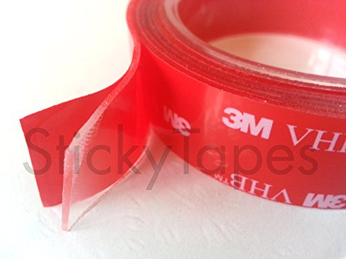 3M VHB Hochleistungsklebeband 4910F, 25 mm x 1 m transparent, doppelseitig klebend, anpassungsfähig für - 1 Stück (4910F25)